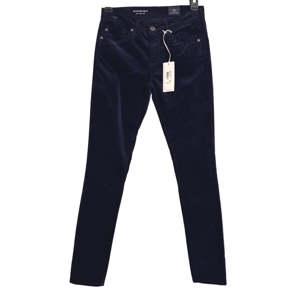 AG The Legging Ankle Size 24 Super Skinny Ankle Dark Blue Velvet NWT Adriano